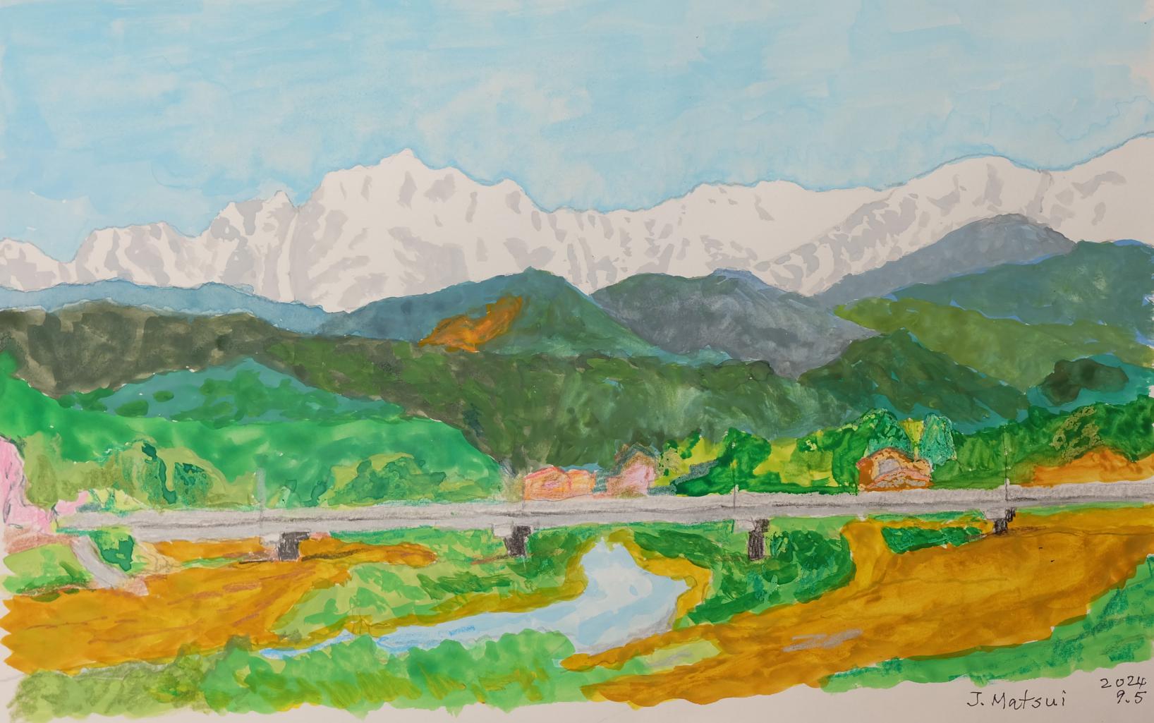 19E松井さん 疎開していた富山県・上市町からの劒　2024年4月